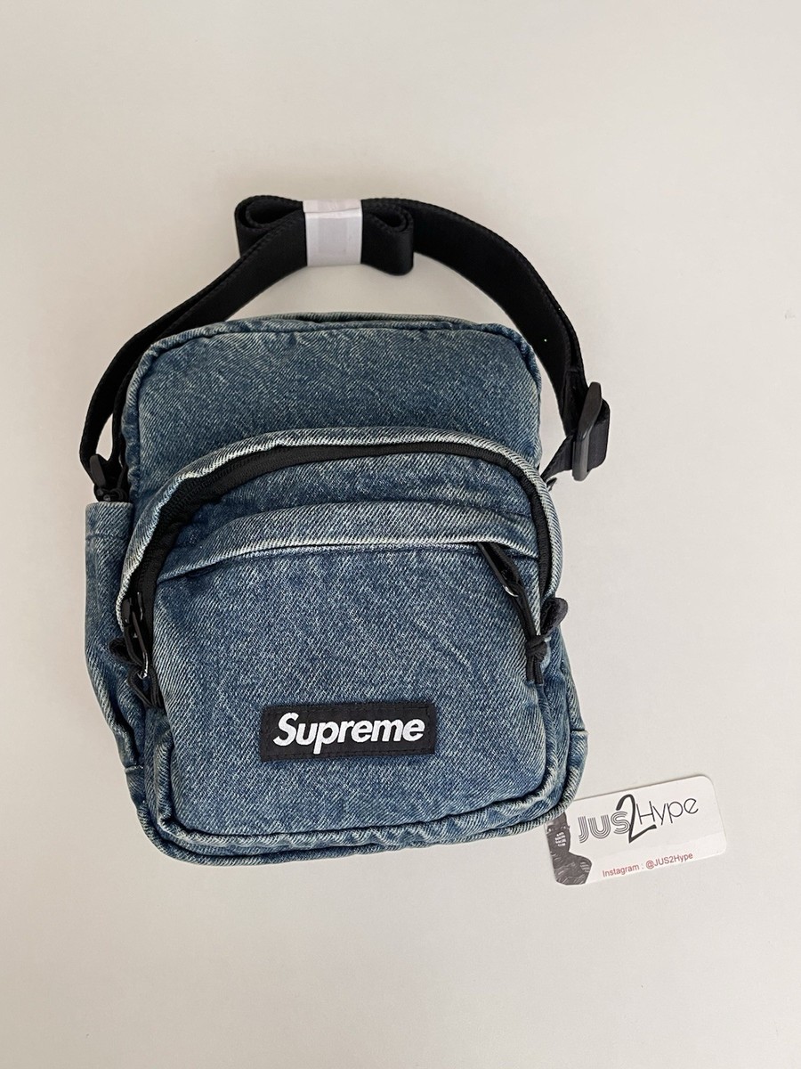 Supreme Denim Shoulder Bag FW25 Washed Indigo Brand New In