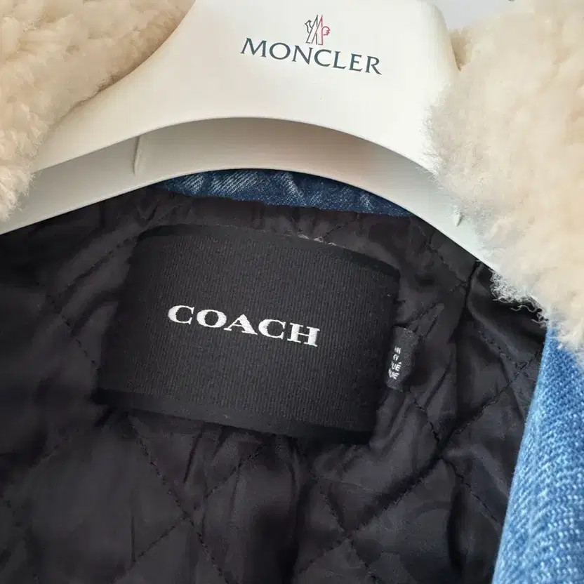 Coach Quilted Denim Jacket Women's Outerwear