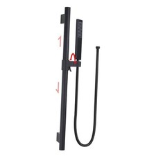 Hand Held Shower Head with Slide Bar Shower Slide Bar Adjustable Matte Black