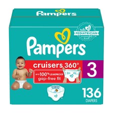 Pampers Cruisers 360 Diapers Enormous Pack - Size 3 - 136ct