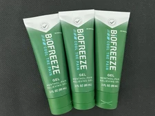 3x Biofreeze Cool The Pain Fast Acting Menthol Pain Relief Gel 3 OZ EXP - 05/27+