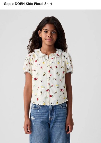 *NWT* Gap x Doen Kids Floral Shirt and Skirt Set Sz S(6-7) $108 - Picture 9 of 14