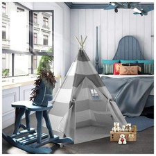 Teepee Tent for Kids Boys Indoor Play Teepee Tent for Boy Grey Stripe Teepee ...
