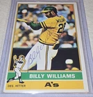 1976 TOPPS BILLY WILLIAMS Auto #525 SIGNED IP AUTO ATHLETICS G3