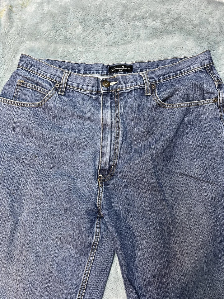 Sean John Shorts Men’s 36 Denim Baggy Wide Leg Hip Hop Grunge Skater Y2K Retro - Image 4 of 4