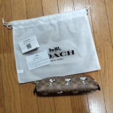 Coach Snoopy pencil case pen case cd7085