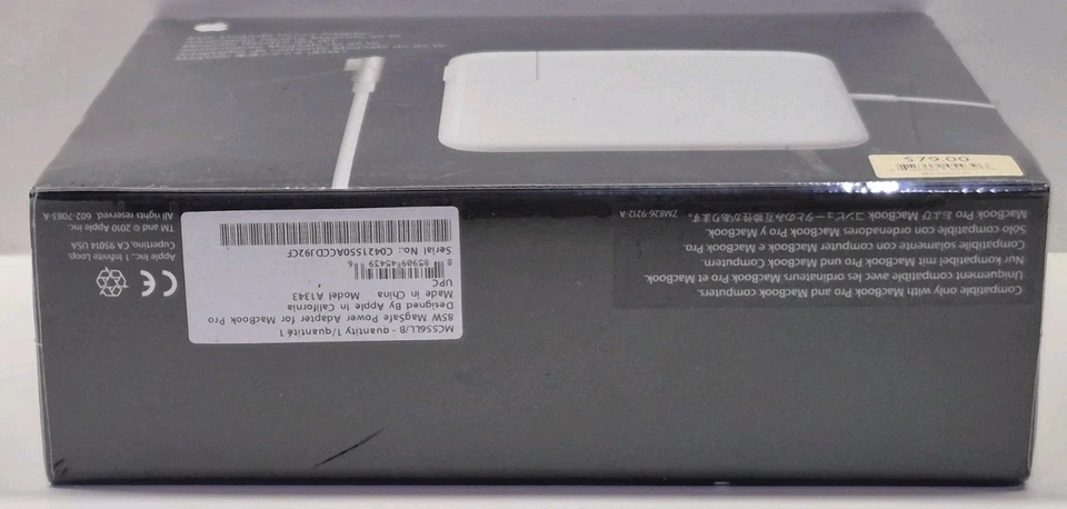 OEM APPLE MacBook Pro 85W MagSafe Power Adapter MC556LL/B A1343 Sealed NOS - Image 3 of 4