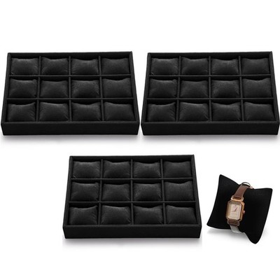 Sureio 36 Slots Grid Watch Drawer Organizer Bracelet Pillows for Jewelry Disp...