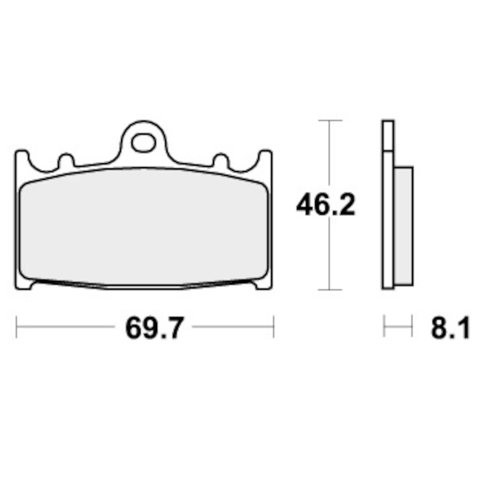Pastillas de freno para KAWASAKI ZZR 1200 2002-2003 delanteras doble carbono Road Racing SBS Foto 2 de 4