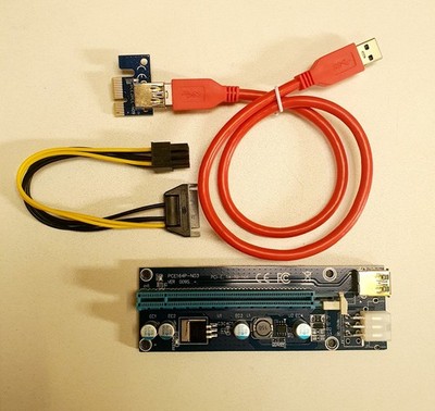 Premium VER009s PCIe Riser Karte für GPU Mining mit USB Kabel