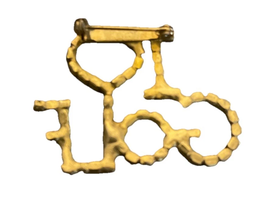 Prendedor de golf I Love vintage corazón plata claro rojo cristales deportes PGA LPGA Foto 2 de 2