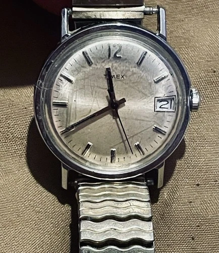 Vintage Timex Mercury Men’s Mechanical Wristwatch With Date Runs Well