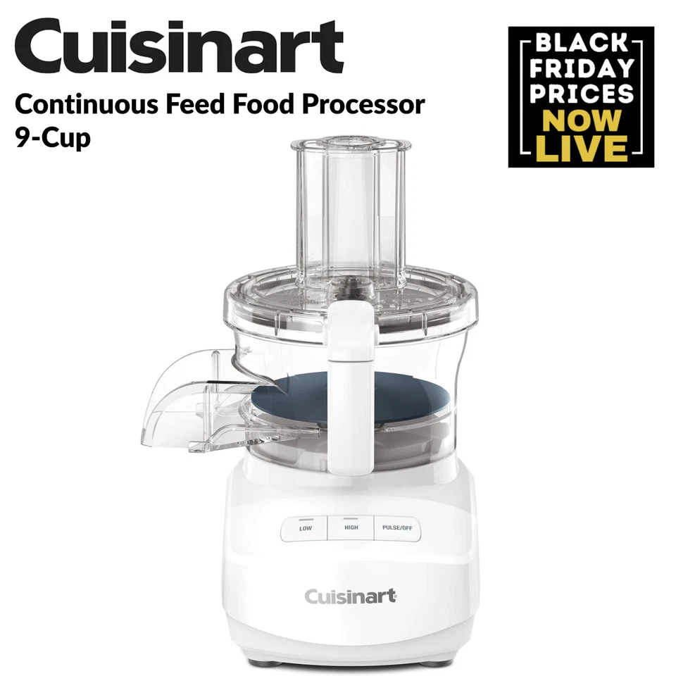 Cuisinart FP-9CF 9-Cup Continuous Feed Food Processor White Refurbished