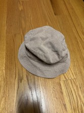 Brown Corduroy Bucket Hat Lightweight Women's One Size