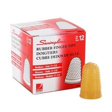 Rubber Finger Tips Size 11 1/2 Medium Amber 12 Count Pack of 1 Swingline 12 Pack