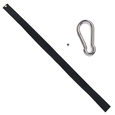 Huouo 5 FT Black Mourning Ribbon Streamer for 3x5' Flag + 1 PCS Spring black 