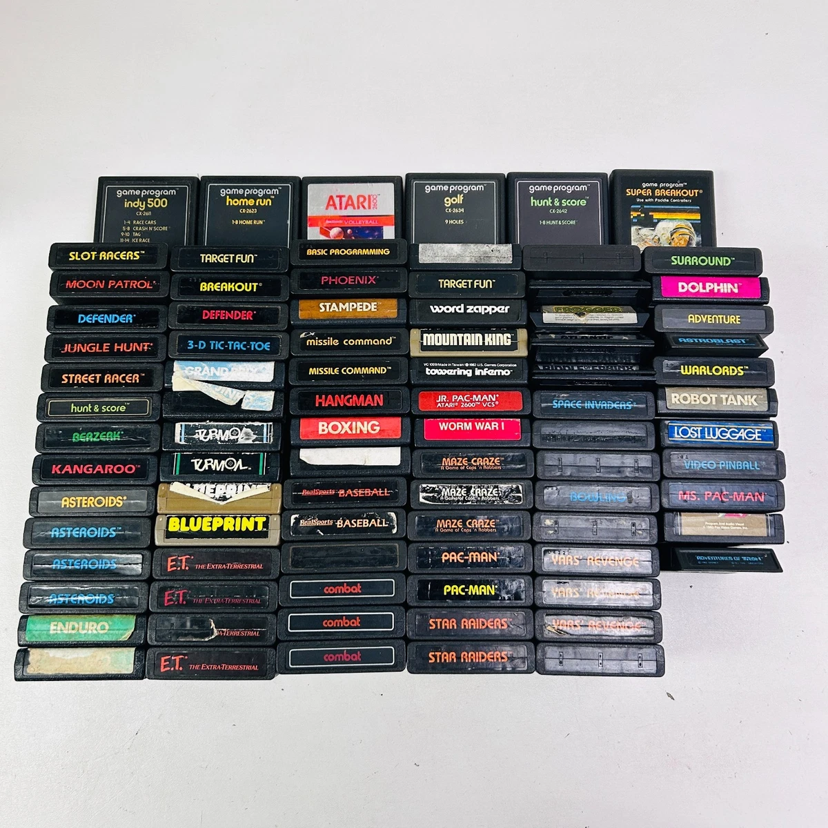 Lote De 11 Cartuchos Atari 2600, Space Invaders, Pac-man