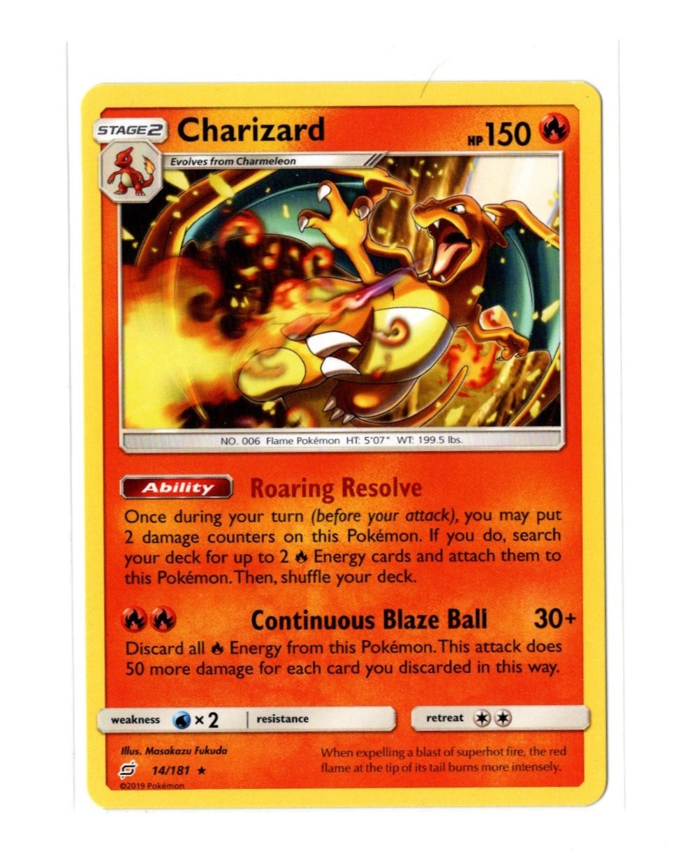 Charizard 14/181 Team Up Pokemon Card Rare NM 2019 TCG