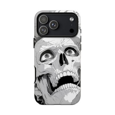 Phone Ink - iPhone/Galaxy/Pixel - Tough Case - White Grotesque Zombie