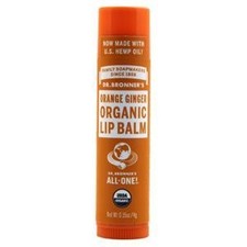 Dr. Bronner's Organic Lip Balm Orange Ginger 0.15 oz