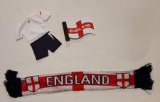England Car Knitted Scarf - Football Kit Or Ariel Topper World Cup Euro World