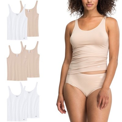 SPEIDEL Damen Trägerhemd softfeeling ohne Seitennähte weiß beige  | 2 Stück 