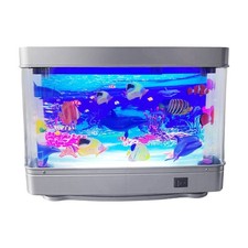Glowing Artificial Fishtank Shape Night Light LED Lamp for Bedsides Room Decors