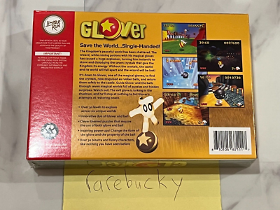 Glover (N64 Nintendo 64) NEW SEALED W/CARD, NEAR-MINT LRG RELEASE