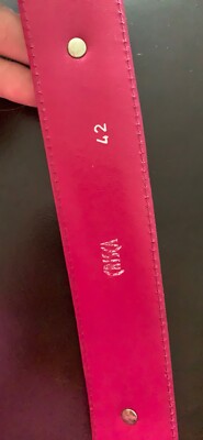 Crisca Enamel Flower Embellished Gold Hardwear Leather Belt  display picture 1