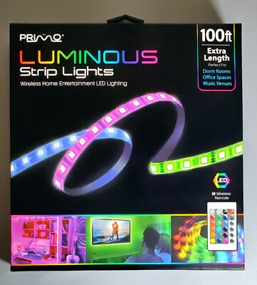 Brand-new Primo Luminous Strip Lights Wireless Home LED Lighting 100ft long