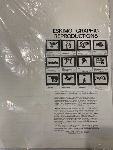 Vintage Art By Pitseolak Ashoona The Little Owl 1967 Eskimo Graphic Reproduction - Picture 3 of 11