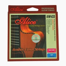 Alice Acoustic Guitar Strings Plated Steel Bronze Wound Colorful Ball-End 433P-L