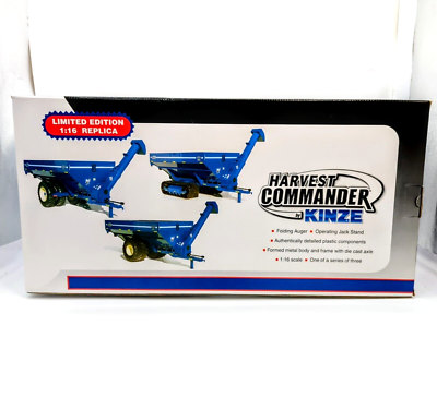1/16 Kinze 1050 Row Crop Harvest Commander Grain Auger Wagon With