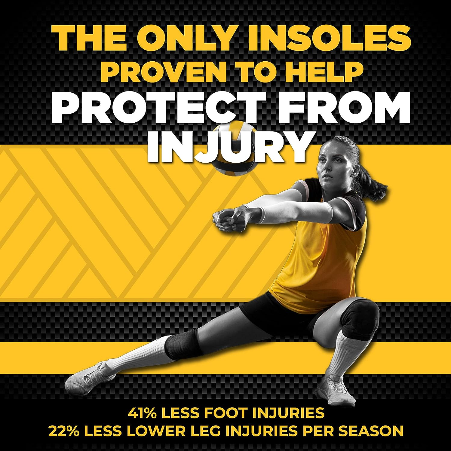 Performance Insoles Gold Vks Carbon Fiber Shock Absorbing Sport