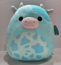Squishmallows Tuluck the 16" Blue Cow Ultra Rare Tag Plush Brand New