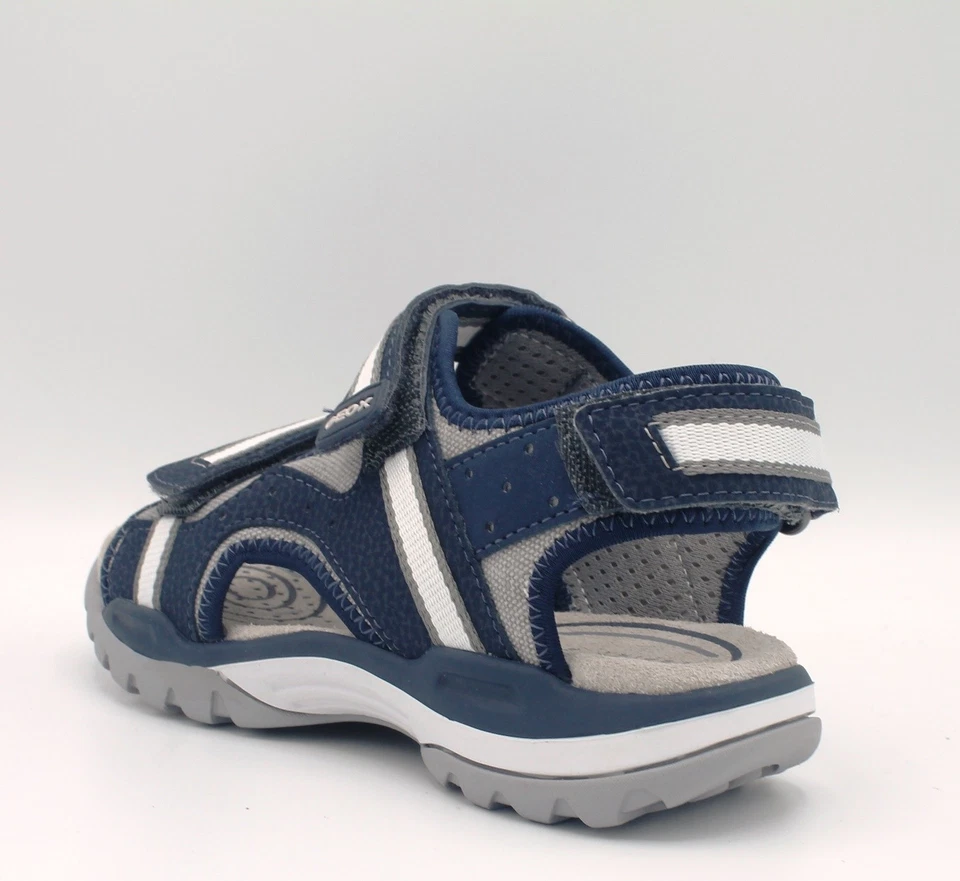 Geox Borealis J720RB Junior Sandals with Fabric and Leather Straps Blue - Image 4 of 4
