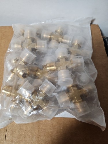 3/8 Male Sae 45 Degree Flare Cross  Fitting Hvac Natural Gas Propane Lot Of 10
