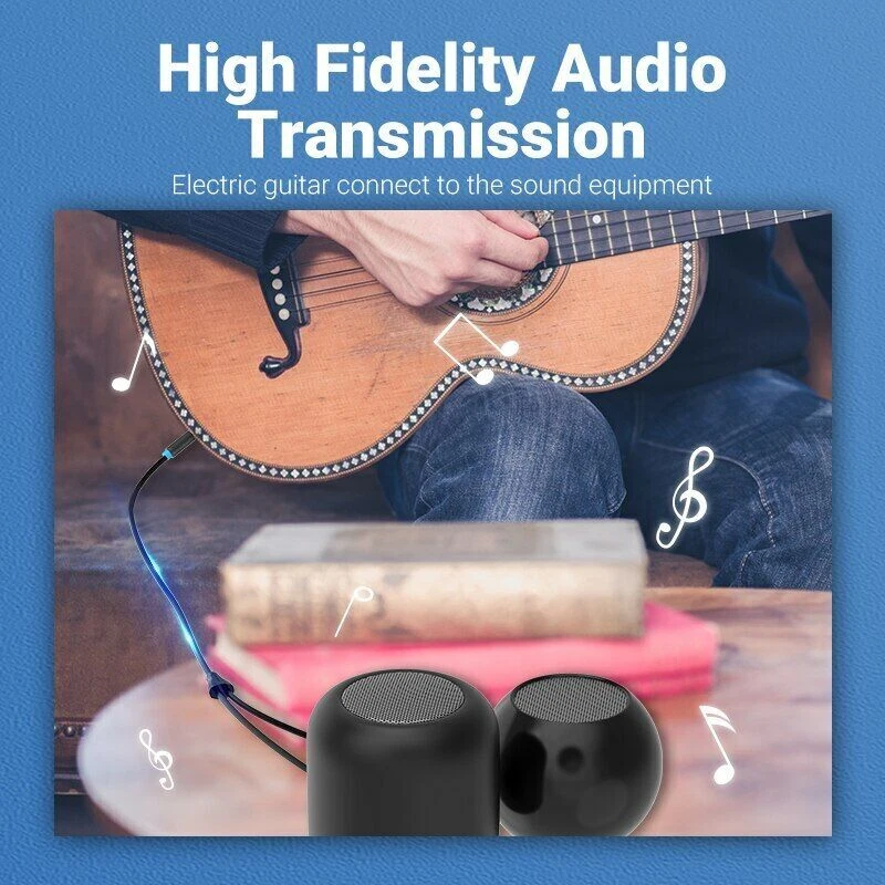 6.35mm GOLD Mono Jack to Plug 6.35mm 1/4 Cable for Mixer Speaker Amplifier New - Image 3 of 4