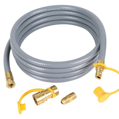 3/8 inch ID Natural Gas Grill Hose with Quick Connect Fittings, Low Pressure ...