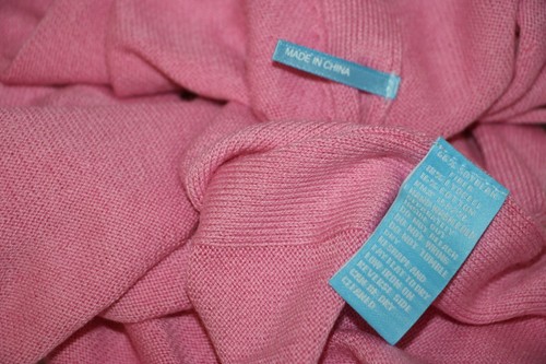 J. McLaughlin Pullover Sweater Solid Pink Designer Soft Sz M NEW - Picture 6 of 6
