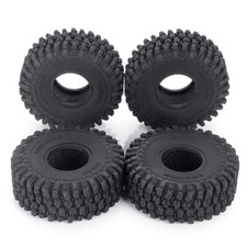 4PCS 1.0" Crawler Tires Rubber Tires 64mm for 1/18 TRX4M Axial 1/24 SCX24 RC Car