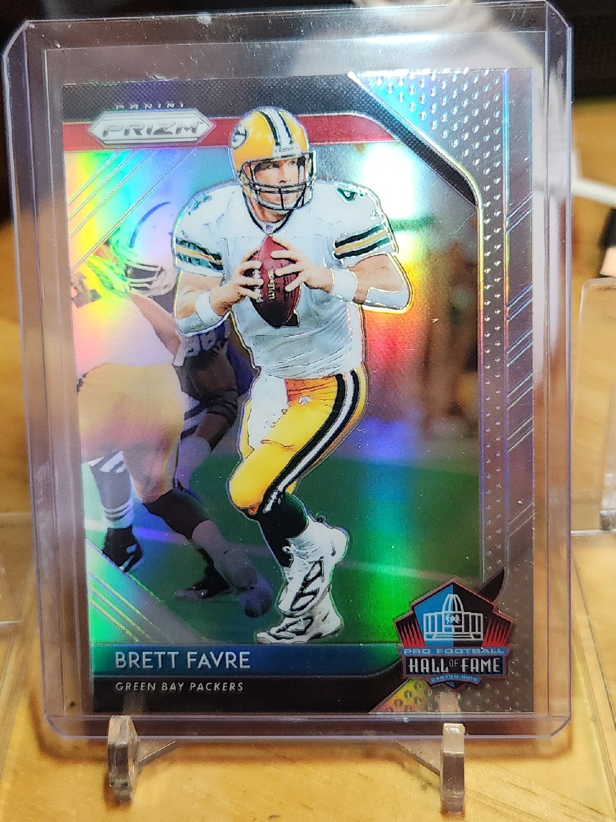 🧀4️⃣🧀2018 PRIZM BRETT FAVRE HALL OF FAME SILVER REFRACTOR #HOF-25 PACKERS