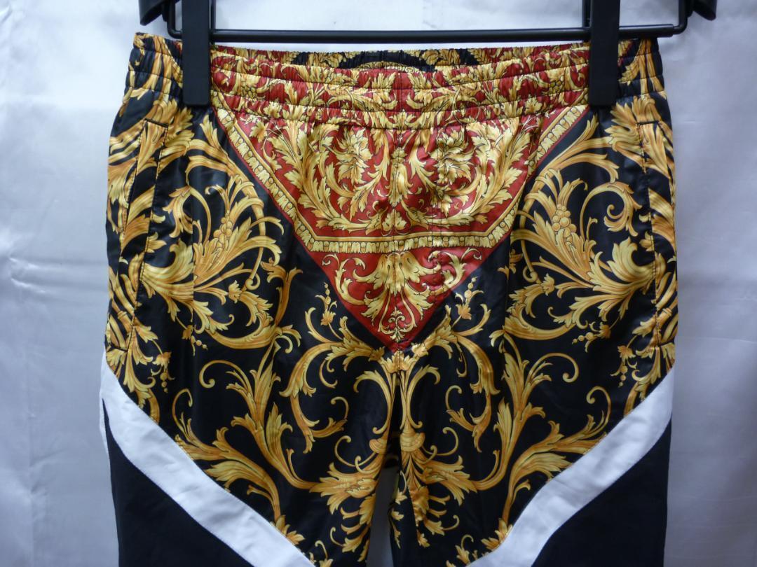 【関税&送料込】Versace Baroque Pants Versace Baroque Print Pants Panel Track Pants Black Side