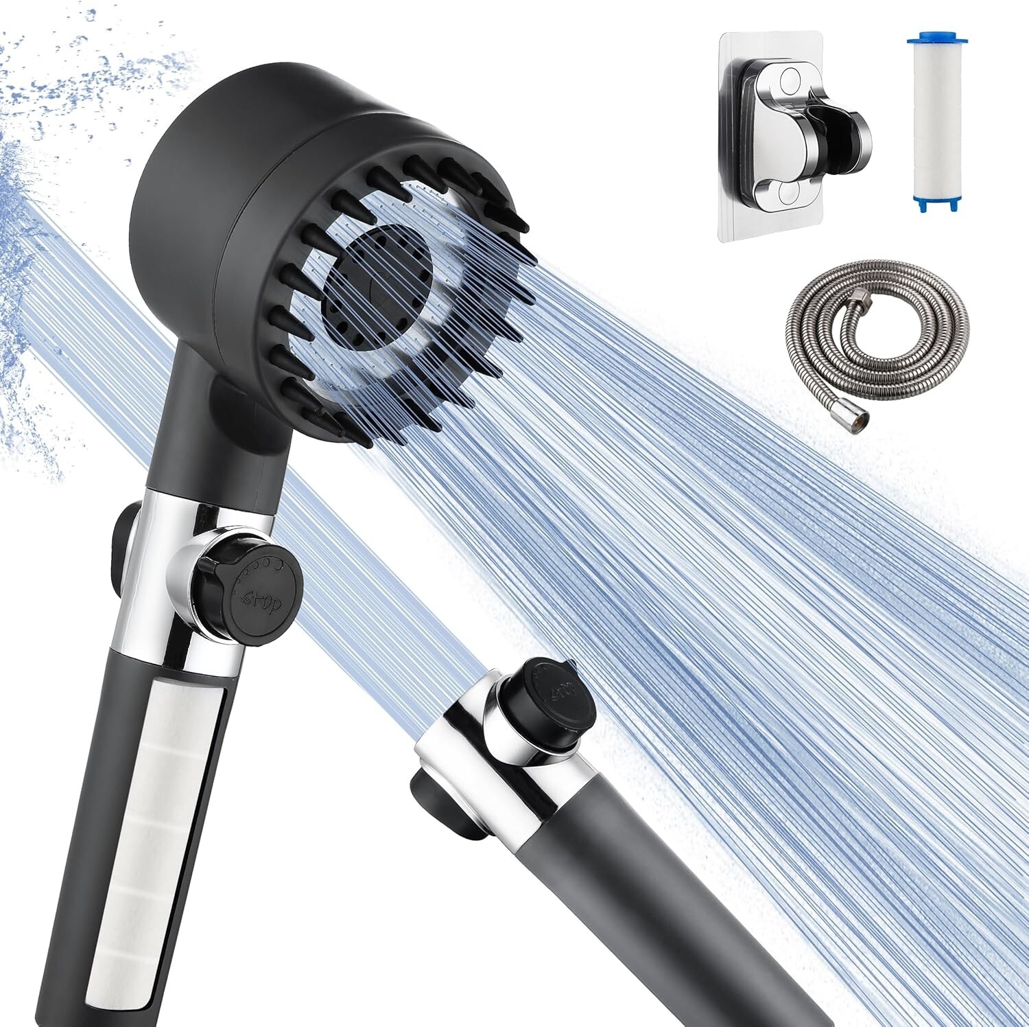 Drivse iondrops Filtered Shower Head with HandheldHigh Pressure Showerhead wi...