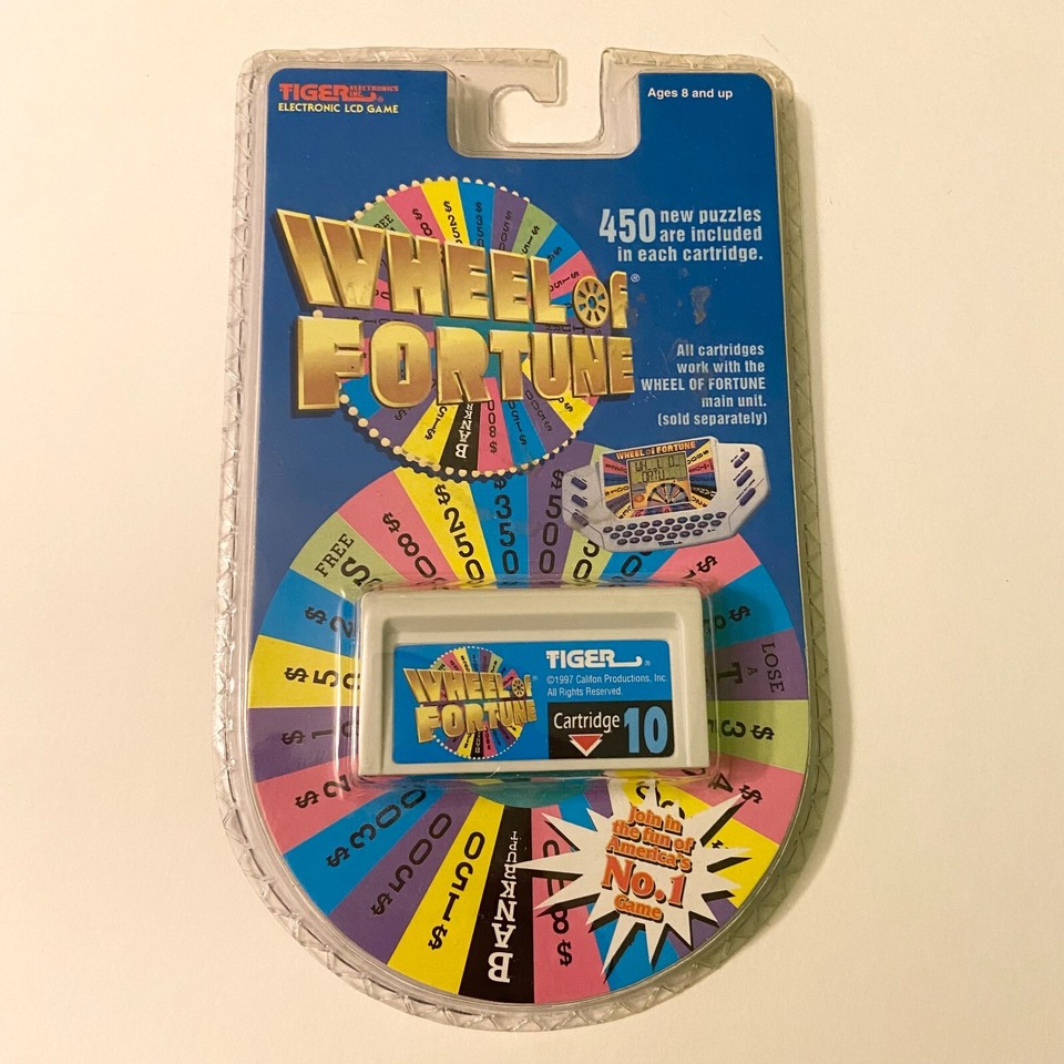 Vintage 1997 Wheel of Fortune Tiger Electronic LCD Game Cartridge
