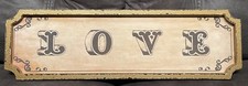 Rustic Farmhouse  LOVE  Wooden Wall Art Sign Decor