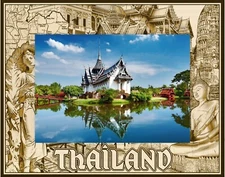 Thailand Laser Engraved Wood Picture Frame Landscape (4 x 6)