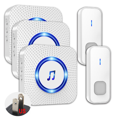 Villa double door wireless doorbell call waterproof button call three ringers