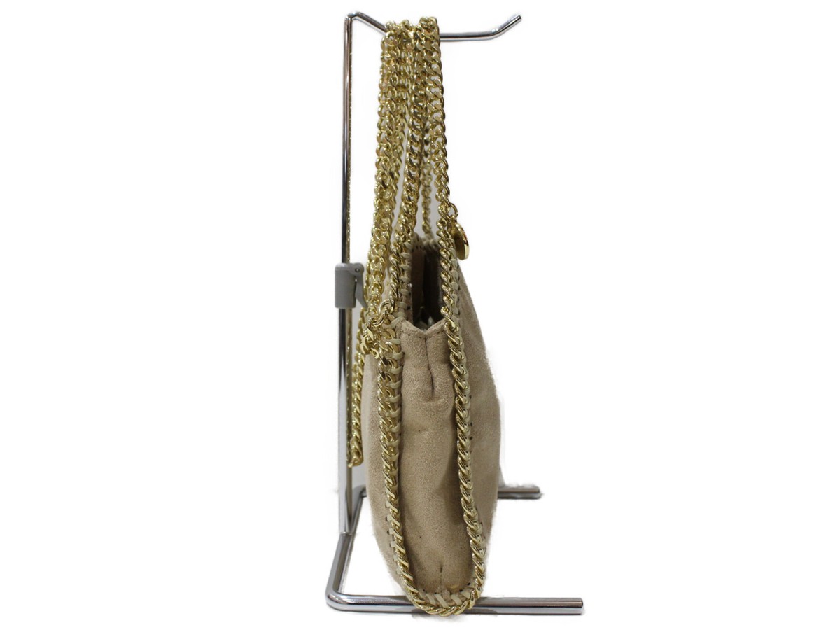 ○Stella Mccartney Falabella Chain Shoulder Bag Mini 495151 Beige