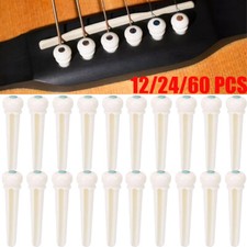 12/24/60PC Guitar Bone Pin String Peg Bridge Abalone Shell Luthier Nut Saddle US